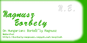 magnusz borbely business card